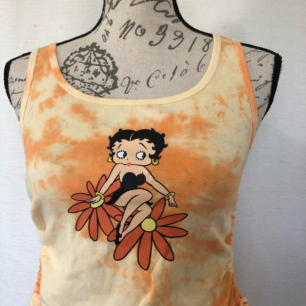 Betty Boop Womens Crop Top Medium Orange - Picture 3 of 10
